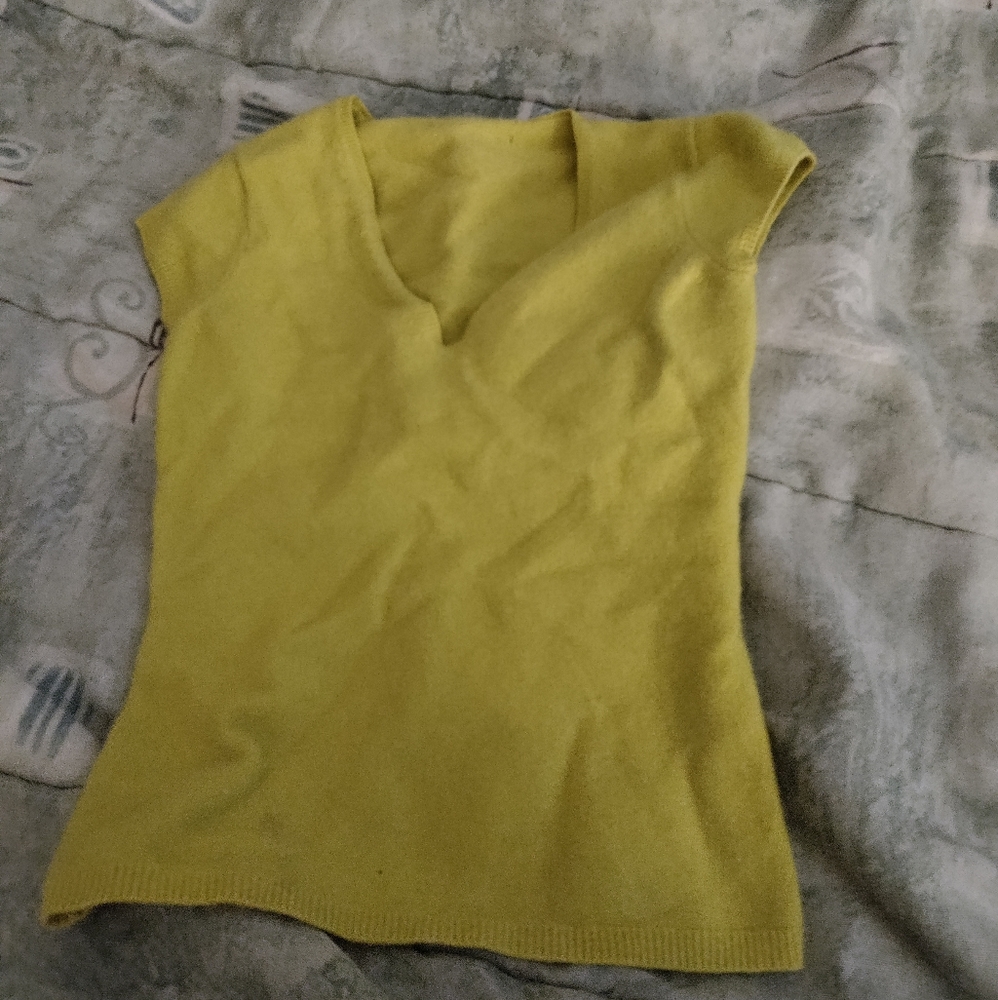 Yellow crop top sweater